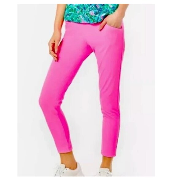 Lilly Pulitzer Corso Pants UPF 50+ 8 Cocatoo Pink NWT - Picture 1 of 11